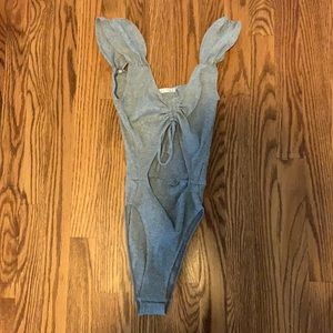 Gray Detailed bodysuit